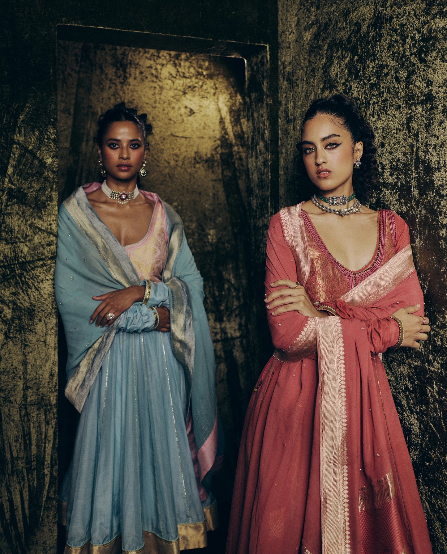 Ananya Anarkali Set in Turquoise
