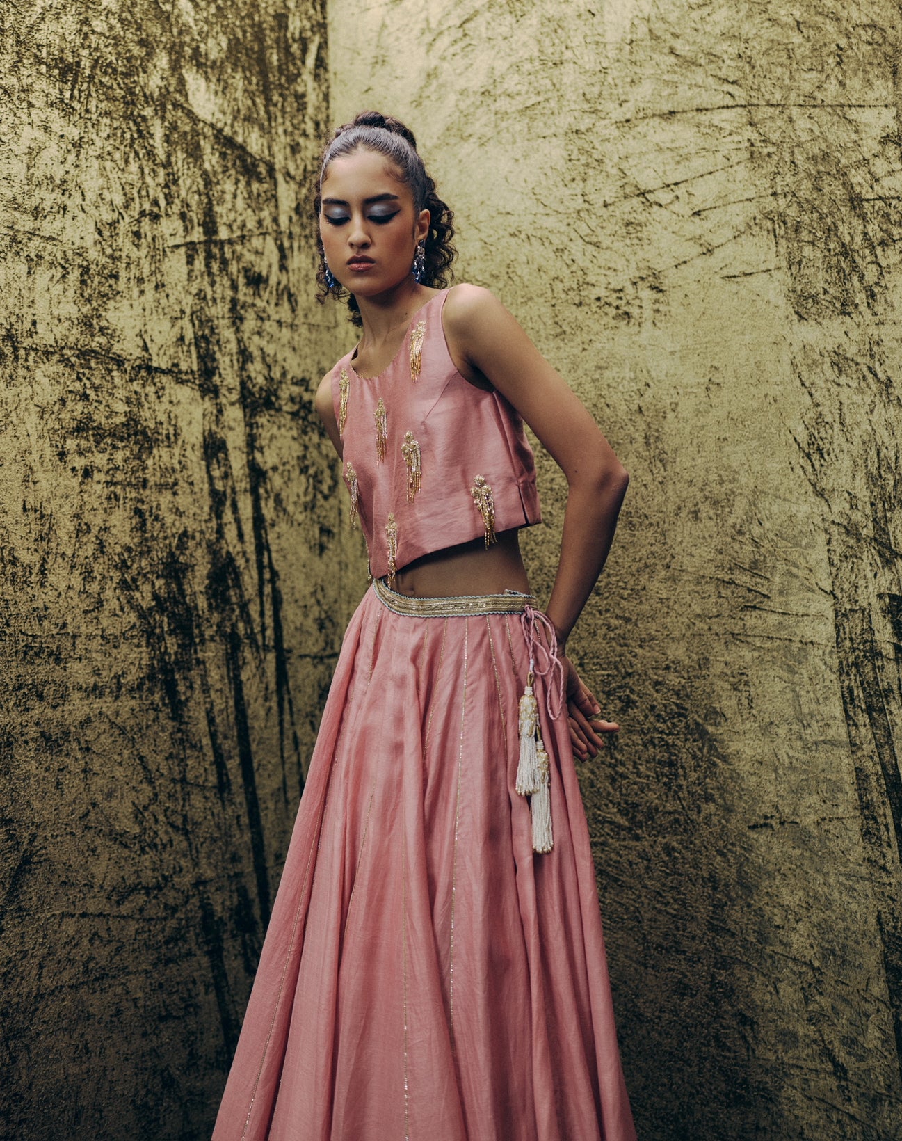 Lakshmi ghaghra set in Pink