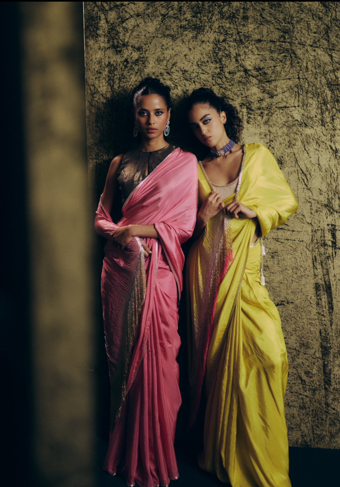 Amrita saree set in Fuchsia
