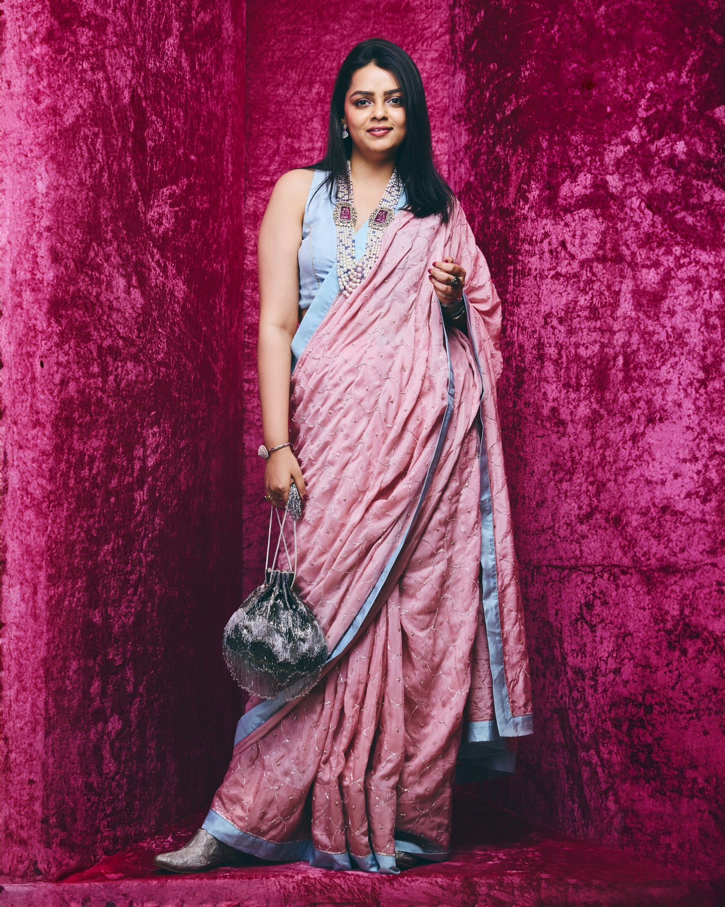 Ananya saree set in Pyaazi