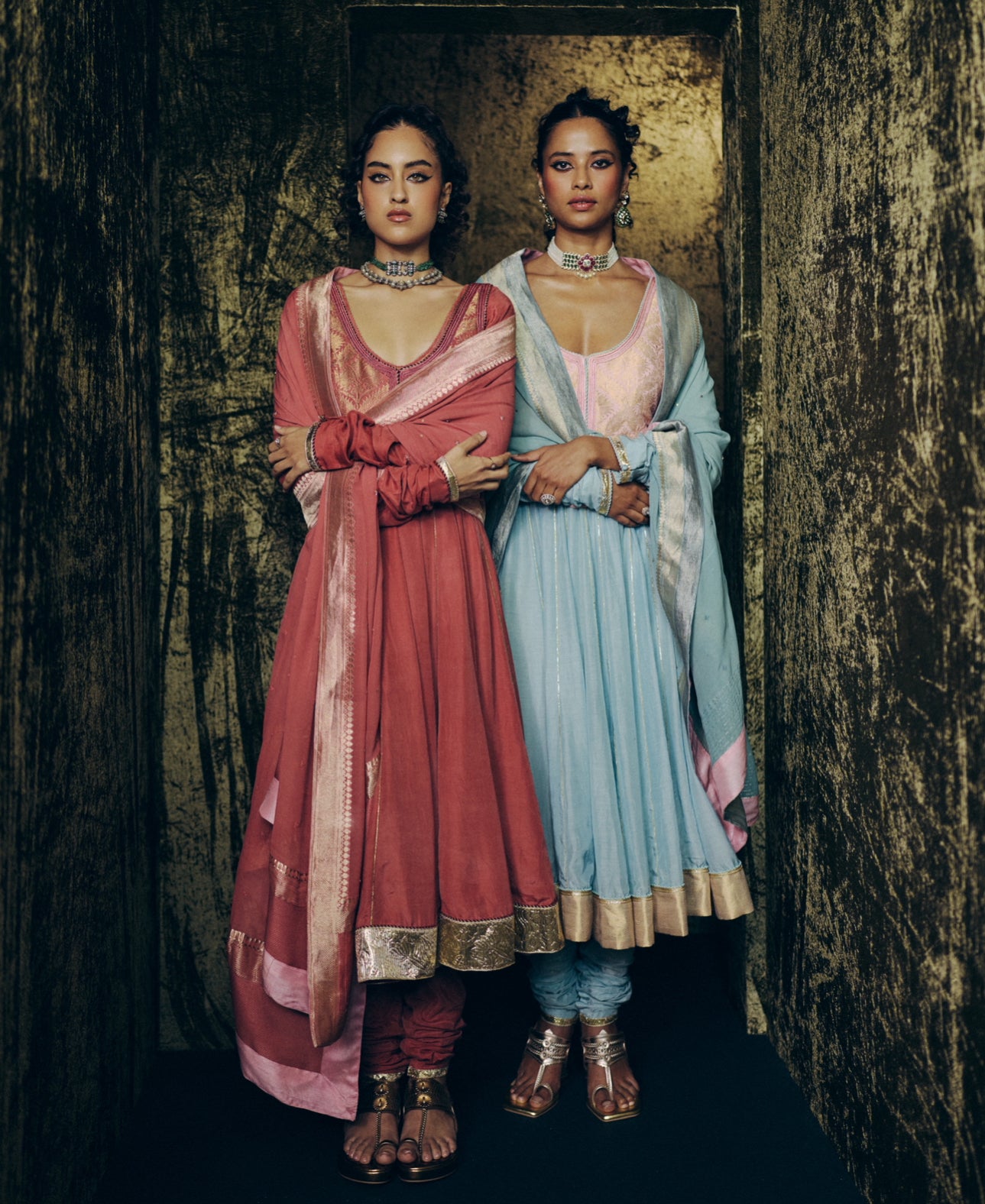 Ananya Anarkali Set in Turquoise