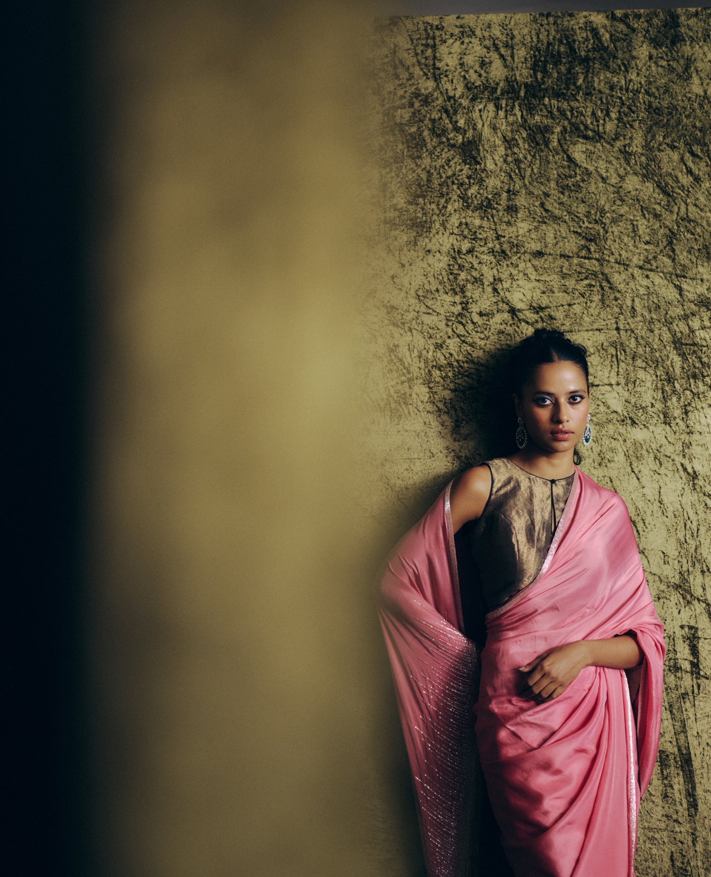 Amrita saree set in Fuchsia