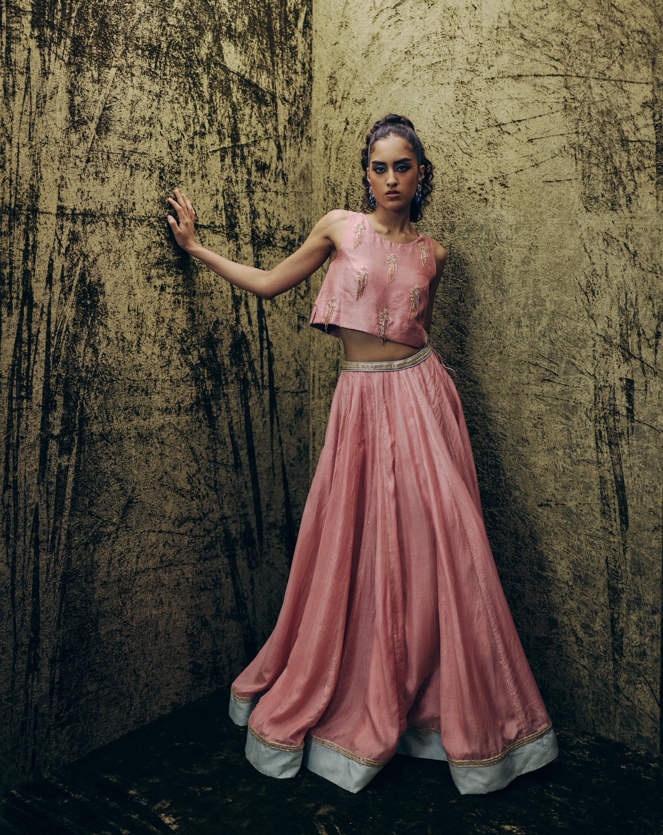 Lakshmi ghaghra set in Pink