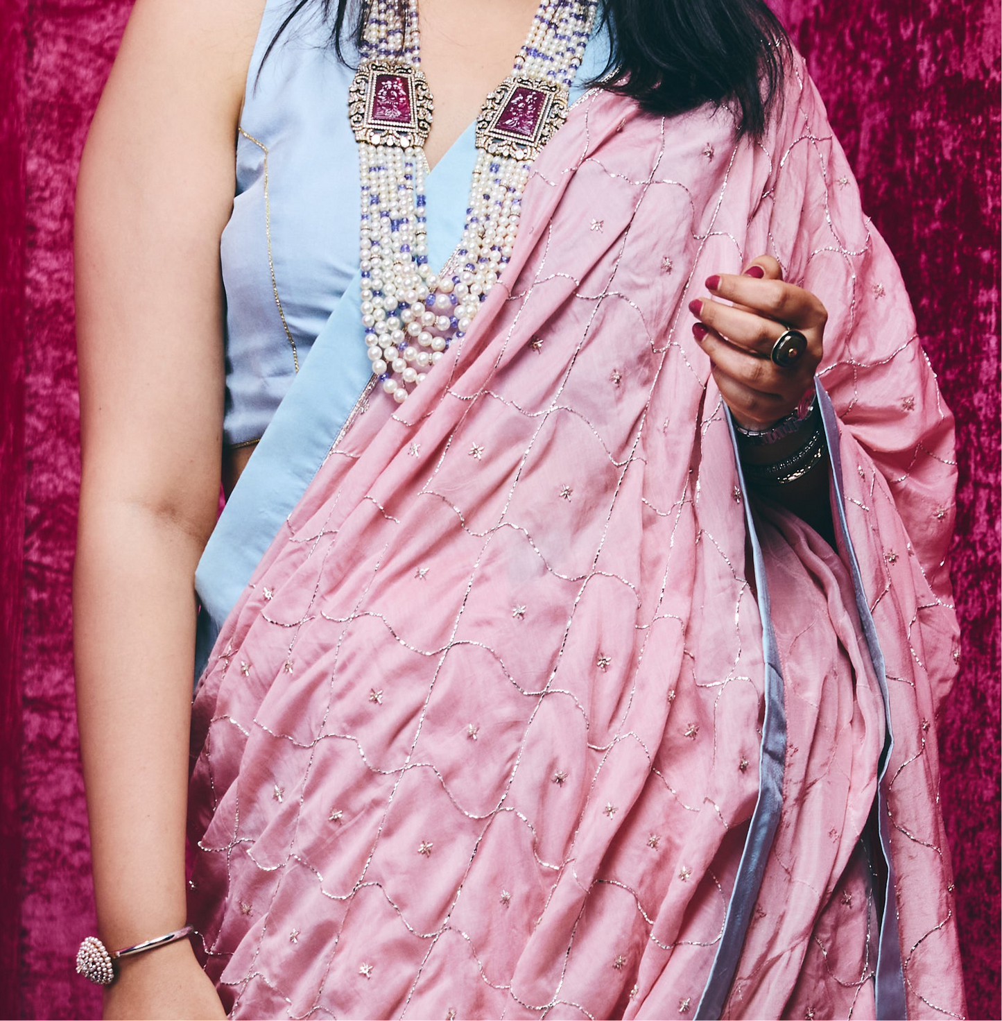 Ananya saree set in Pyaazi