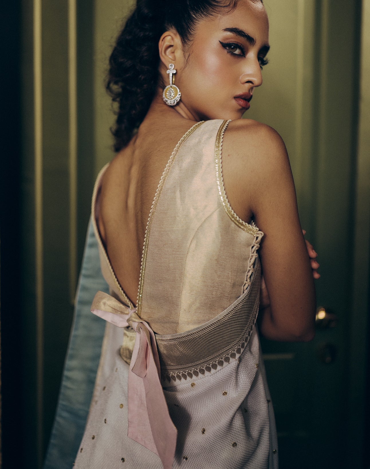 Radhika Saree Set in Kora