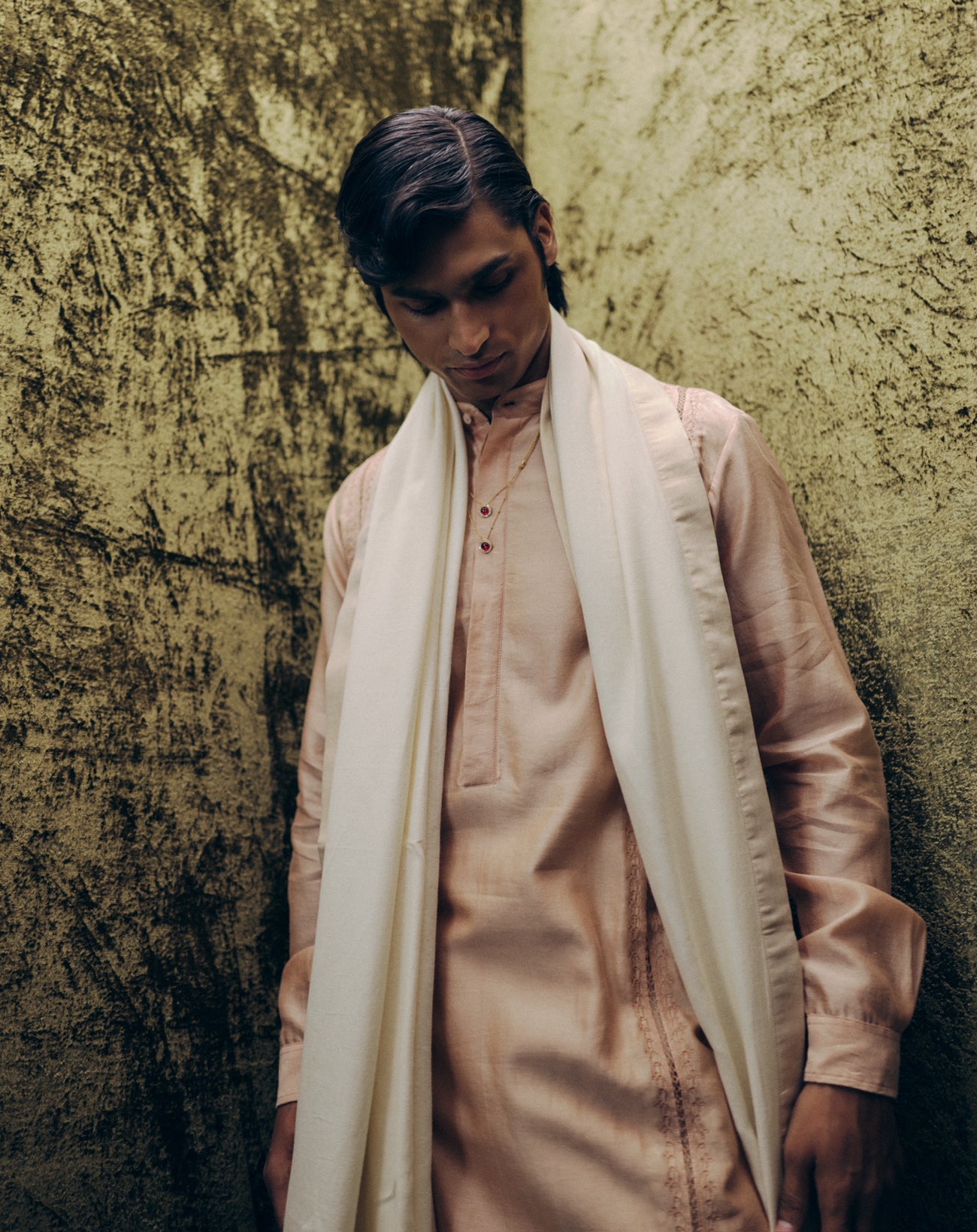 Jaal Kurta Set in Pink