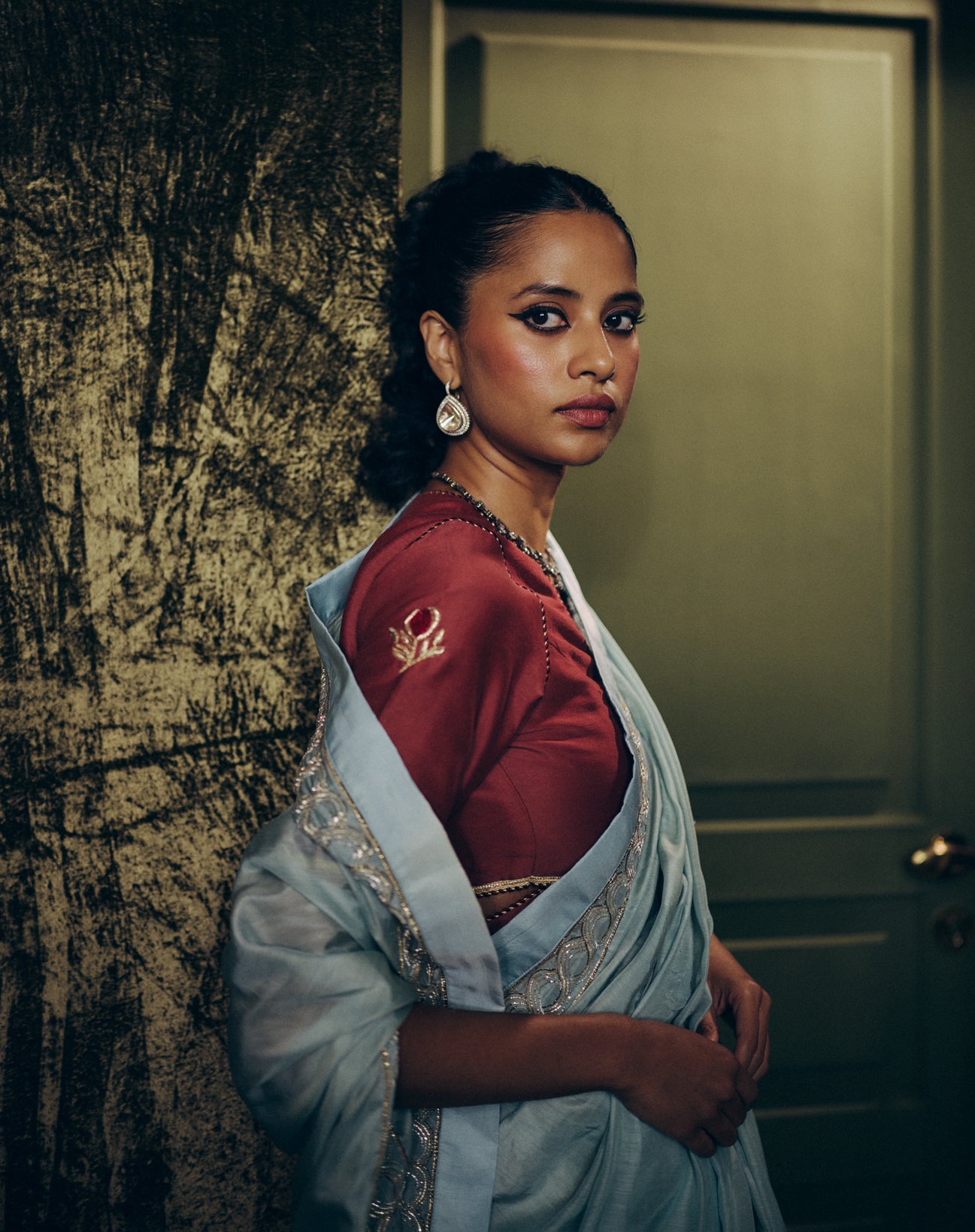 Padmini saree set in Turquoise