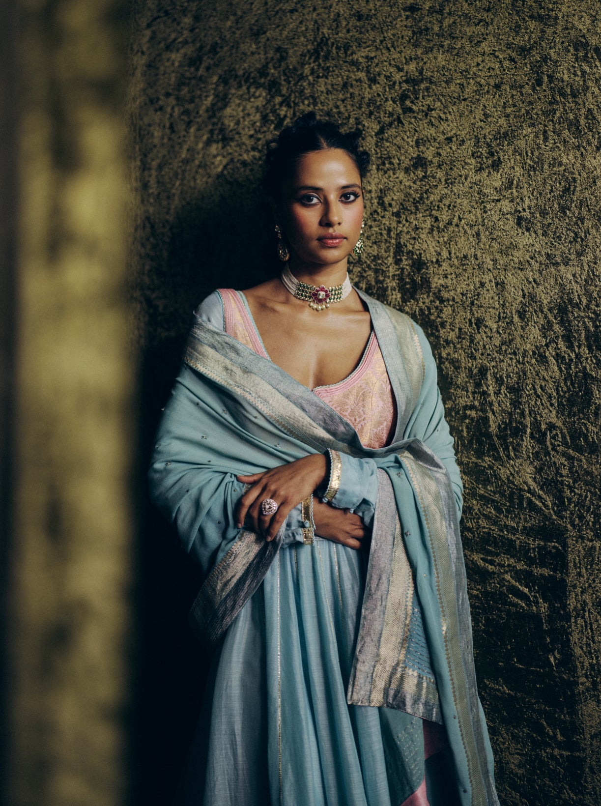Ananya Anarkali Set in Turquoise