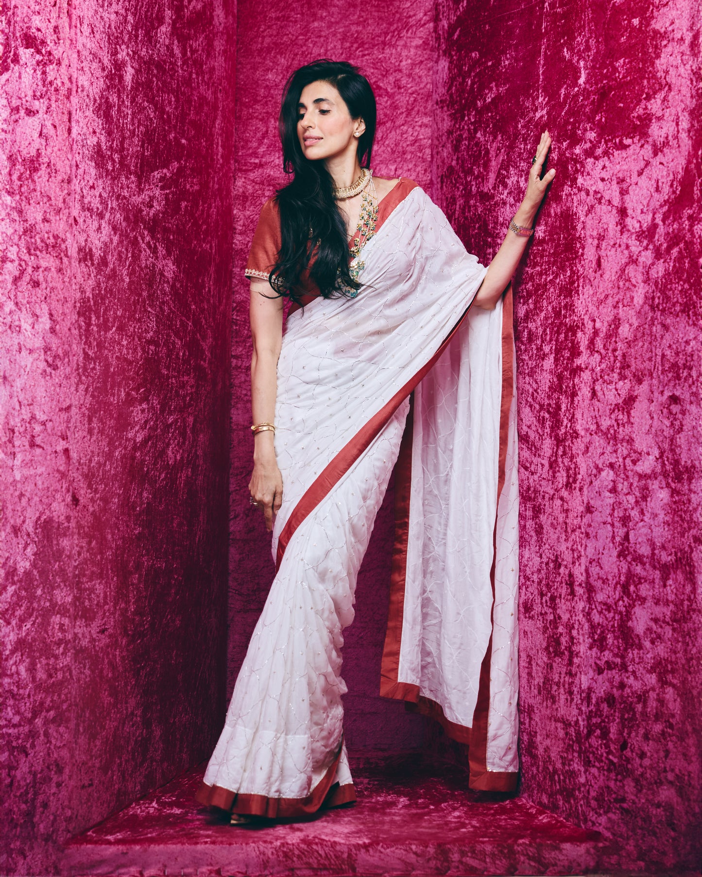 Ananya saree set in Kora