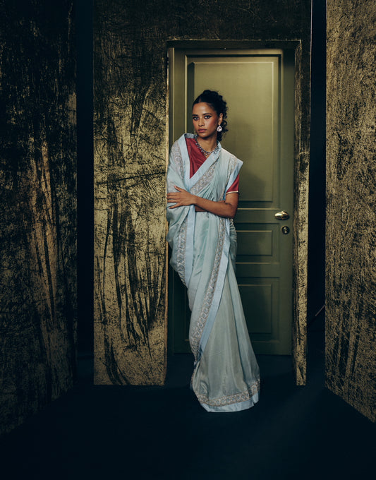 Padmini saree set in Turquoise
