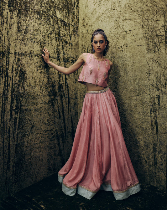 Lakshmi ghaghra set in Pink