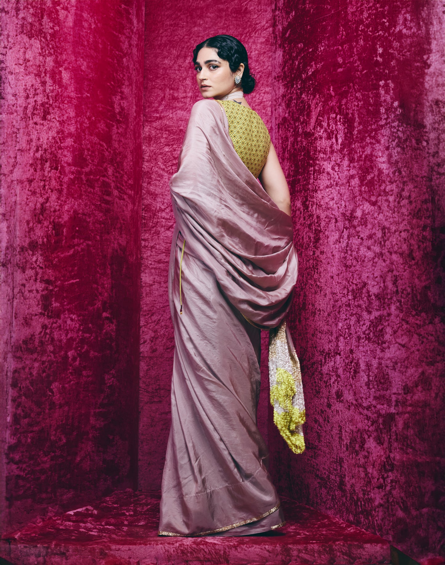 Amrita saree set in Lilac