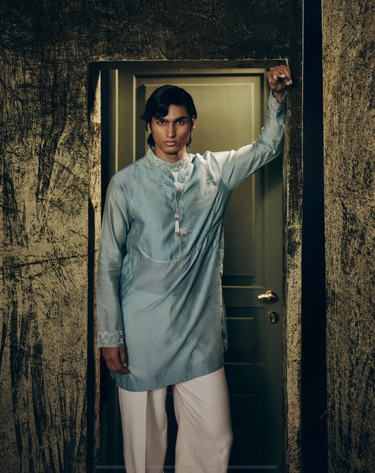 Chand Kurta Set in Turquoise