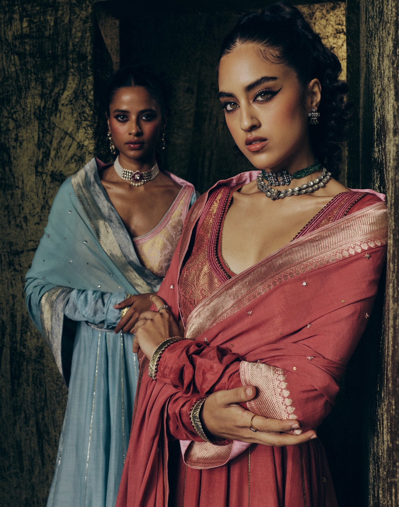 Ananya Anarkali Set in Laal
