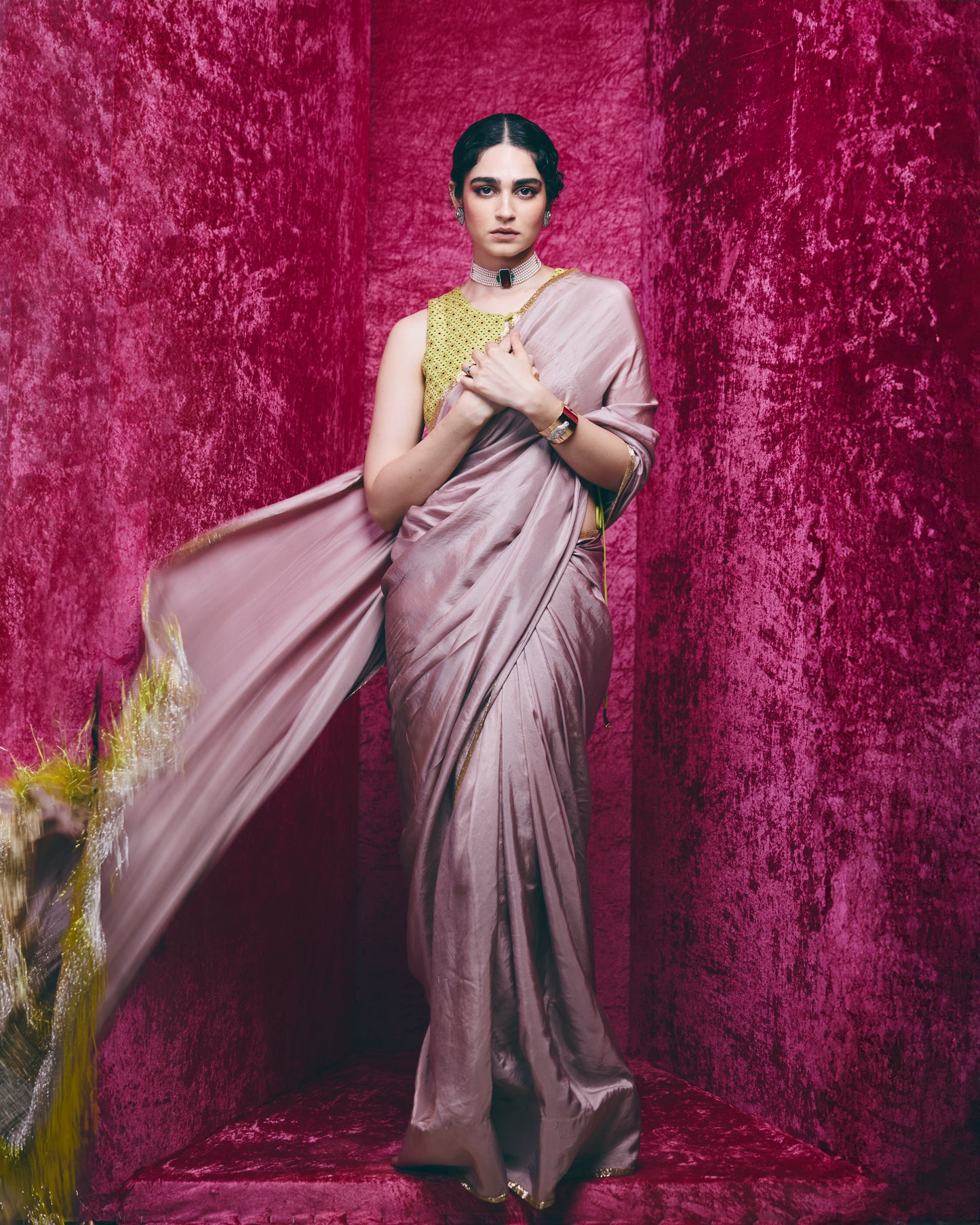 Amrita saree set in Lilac