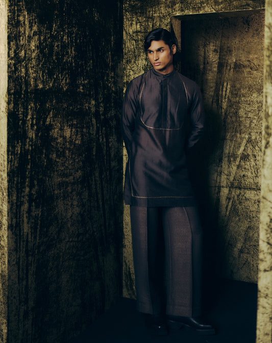 Chand Kurta Set in Kohl